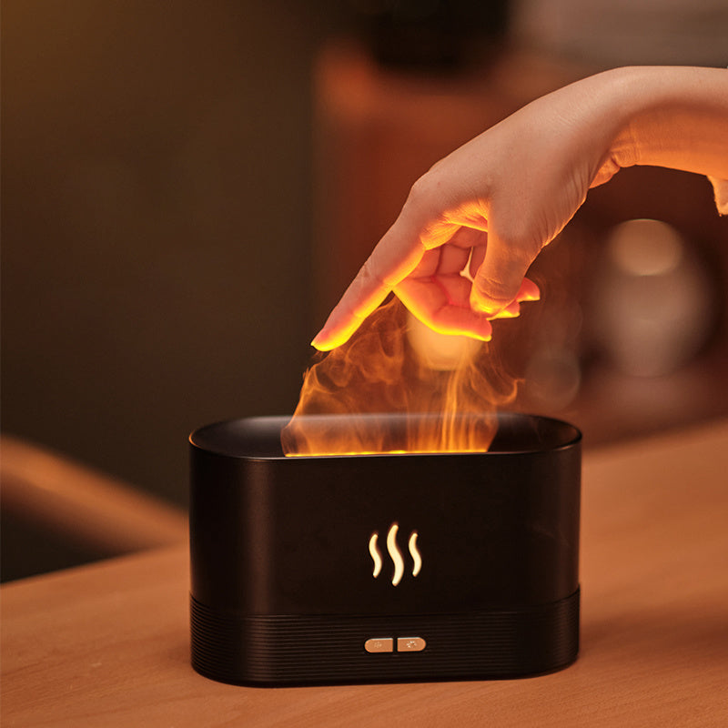 Portable RGB Colorful Flame Humidifier – Relaxation Anywhere You Go