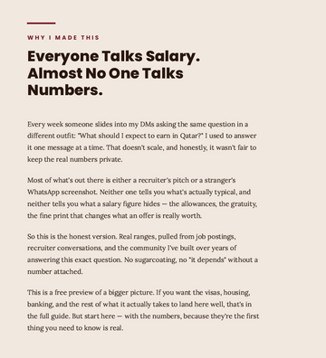 Qatar Reality Check: What To Expect With Salaries & Packages